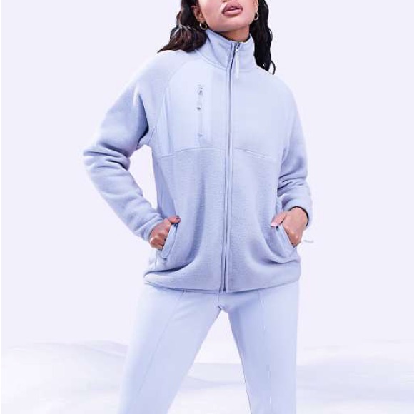 Asos 4505 Ski & Snow Light Blue Fleece Zip Up Jacket Winter Activewear Small New